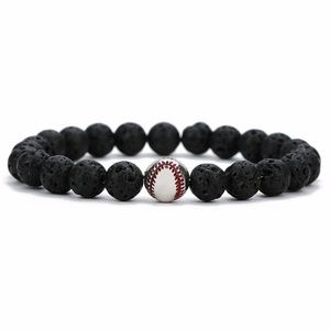 Softball & Baseball Lava Bracelet ~ Silver-tone